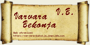 Varvara Bekonja vizit kartica